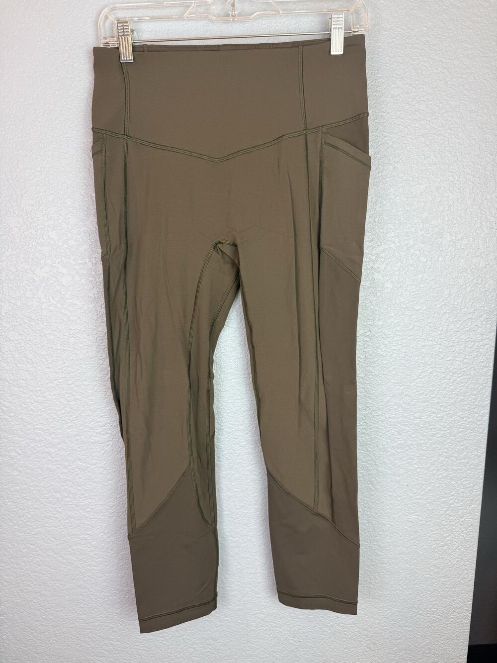 Lululemon Leggings Womens 8 Green High Rise Pocket Compression Running Yoga